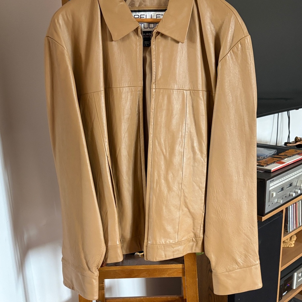 Pelle Studio Men's Tan Leather Jacket